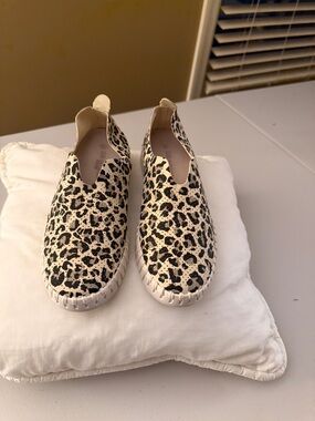Ilse Jacobsen Kids Leopard Slip-On Sneakers - Black and Cream